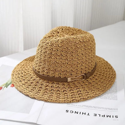 Chapeau femme paille marron élégant été SecretBombe