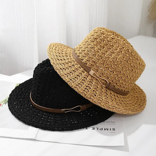 Chapeau femme paille kaki protection soleil SecretBombe