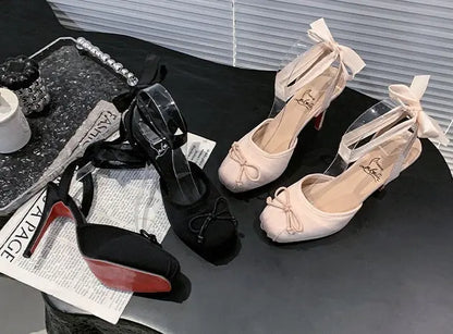 Chaussures femme élégantes avec ruban à nouer à la cheville SecretBombe.