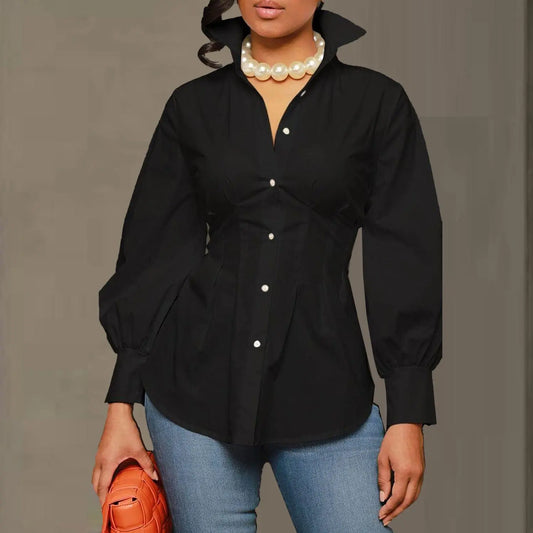 Top femme noir élégant coupe classique et chic