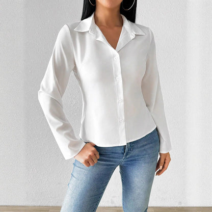 Chemise femme dos nu lacets chic manches longues SecretBombe