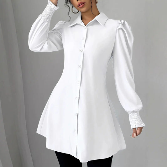 Robe chemise blanche femme style chic et moderne – SecretBombe