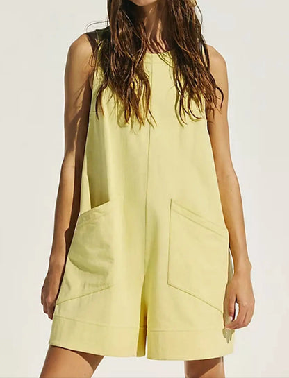 Combi-short femme pour journées détente, coton doux et confortable
