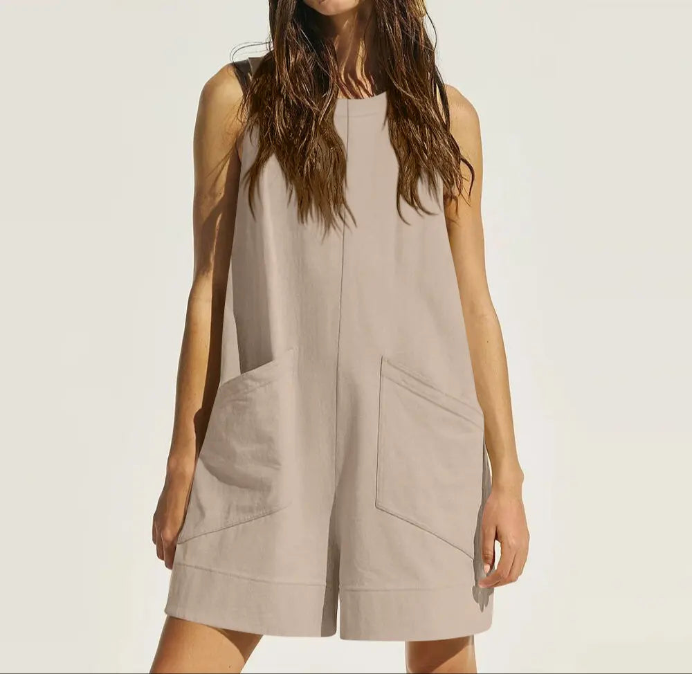 Combi-short été femme, style décontracté chic et confortable
