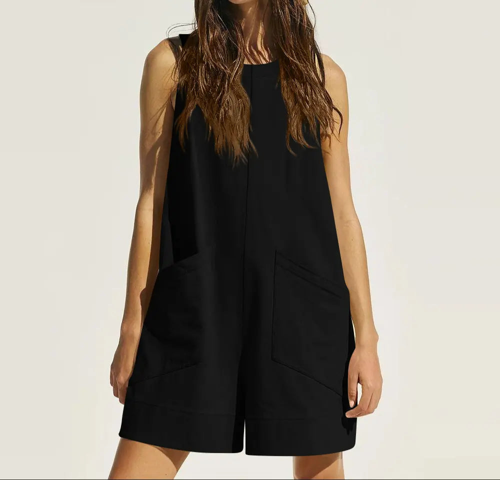 Combi-short été femme, style décontracté chic et confortable