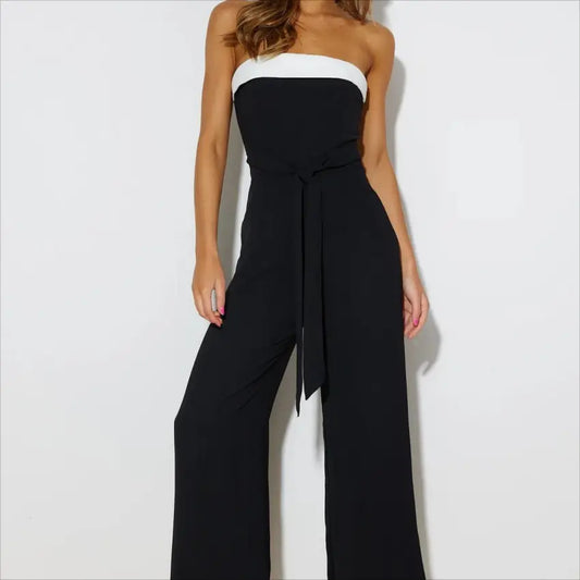 Détail bande blanche bustier combinaison SecretBombe