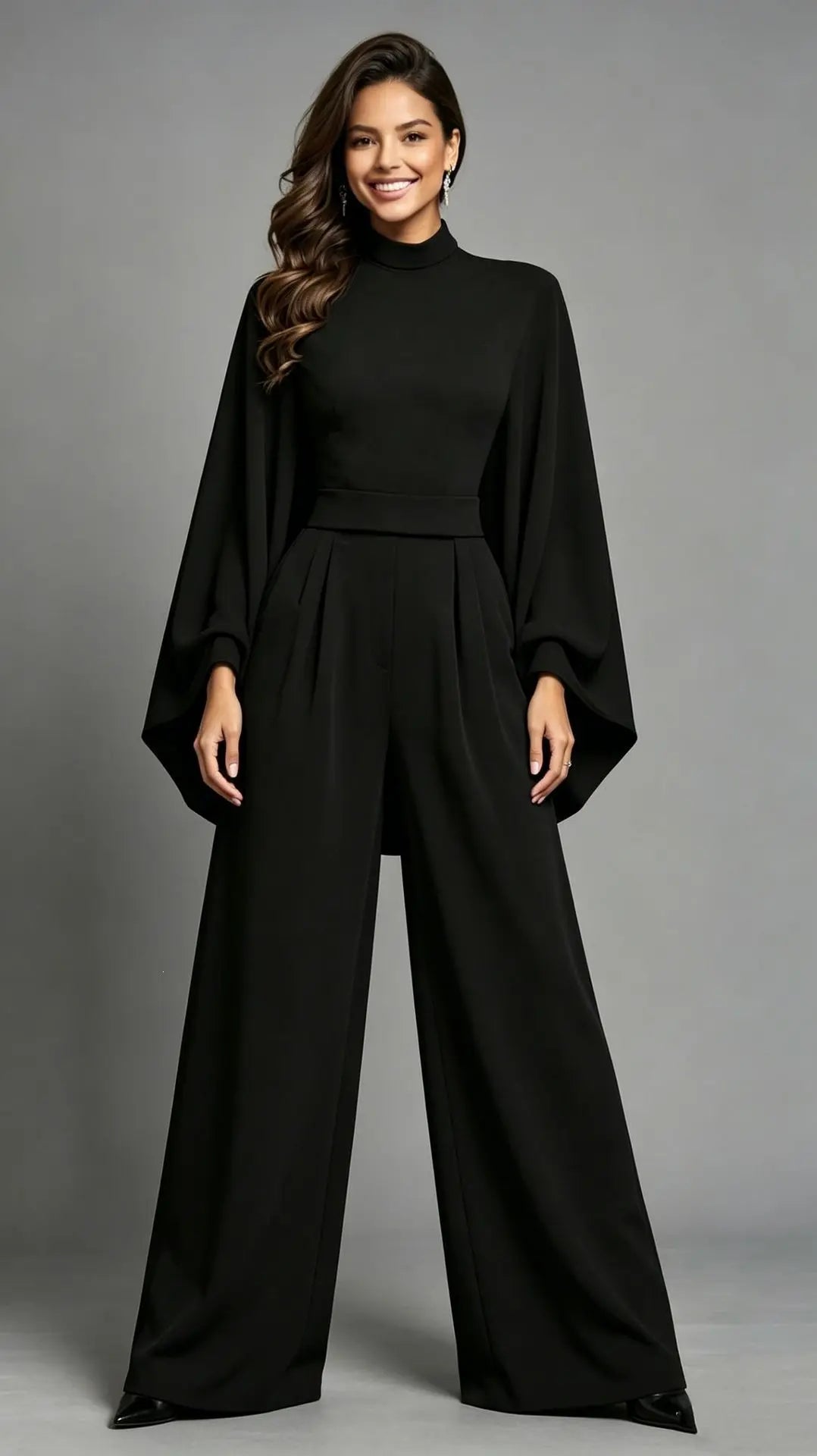 Combinaison noire femme à coupe fluide pour un look chic SecretBombe