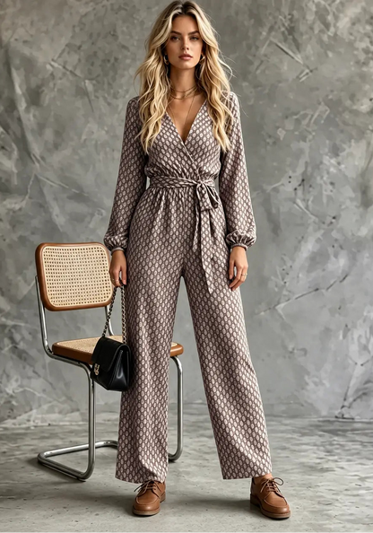 Combinaison pantalon femme imprimée à jambes larges SecretBombe