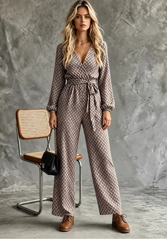 Combinaison pantalon femme imprimée à jambes larges SecretBombe