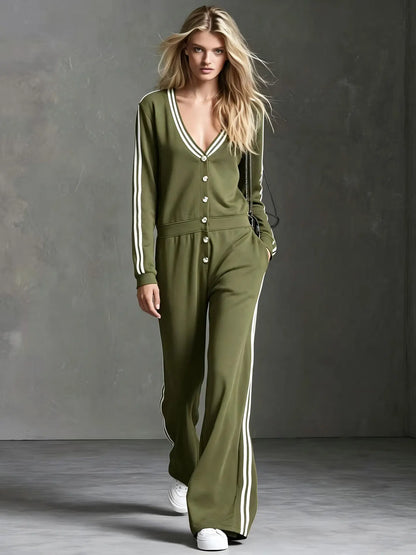 Combinaison pantalon femme kaki à coupe fluide SecretBombe