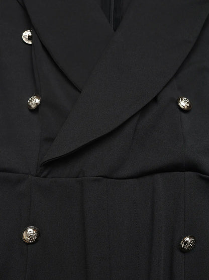 Combinaison noire femme avec fentes sur le devant du pantalon SecretBombe