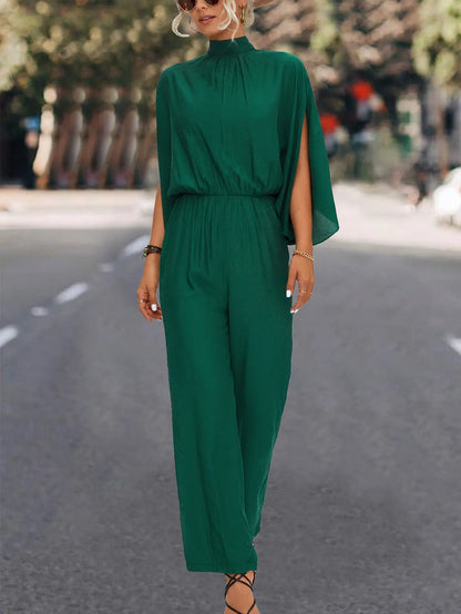 Combinaison pantalon femme verte à manches amples SecretBombe