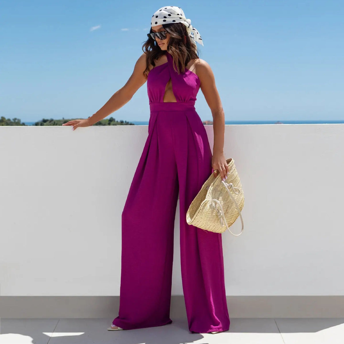 Combinaison pantalon violette femme pour un look chic SecretBombe