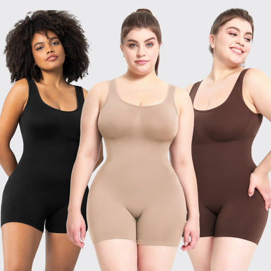 Combishort gainant femme noir sans couture SecretBombe