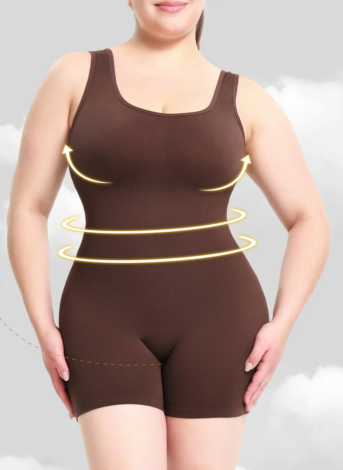 Combinaison gainante femme effet ventre plat et silhouette affinée