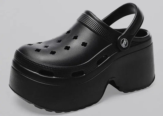 Crocs femme plateformes noir confort ultime et légères