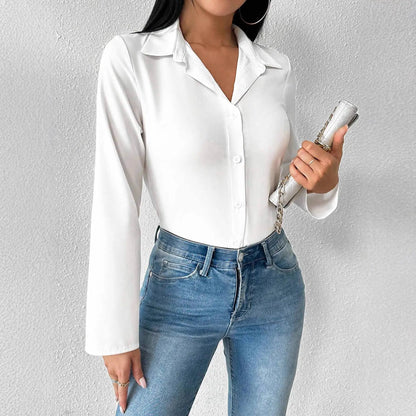 Chemise femme dos nu lacets chic manches longues SecretBombe