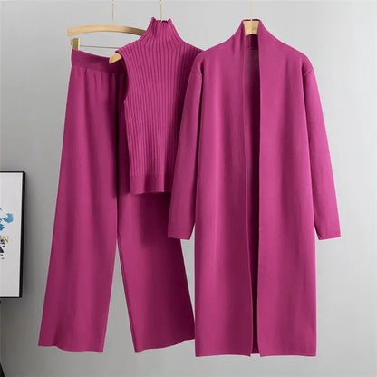 Ensemble femme chic deux pièces taille unique en couleur unie framboise , design minimaliste et élégant