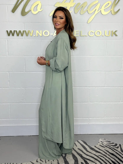 Vue arrière ensemble femme combinaison fluide SecretBombe