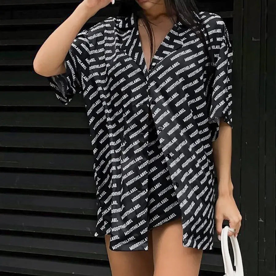 Ensemble femme été moderne imprimé confortable SecretBombe