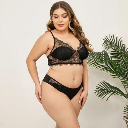 Ensemble lingerie grande taille noir – soutien-gorge et culotte assortis
