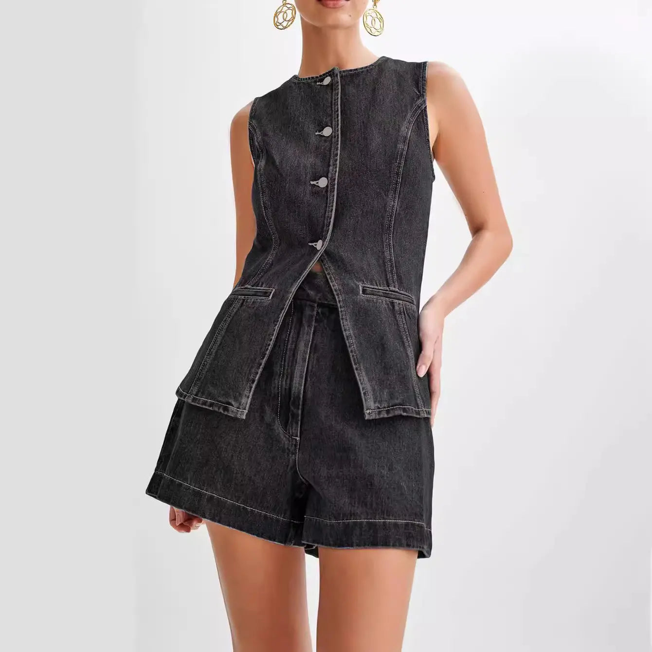 Short denim taille haute femme coupe moderne SecretBombe