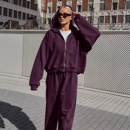 Look complet femme ensemble prune moderne SecretBombe