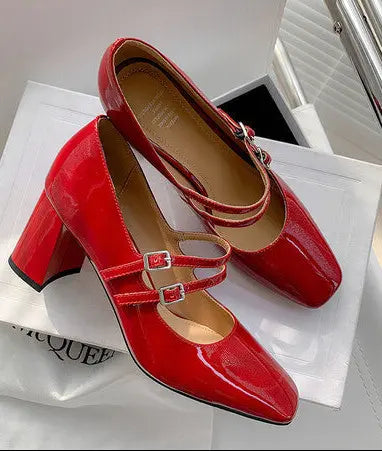 Chaussures élégantes femme avec talon bloc 6 à 8 cm