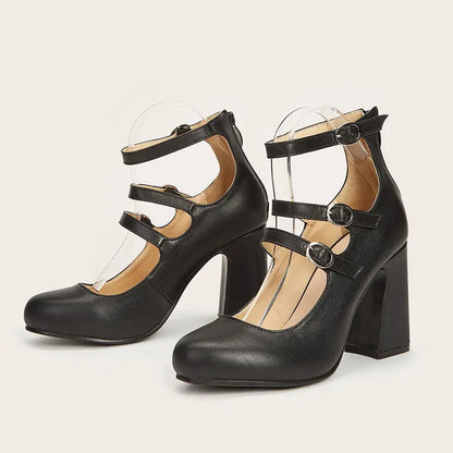 Chaussures femme élégantes à talon carré confortable