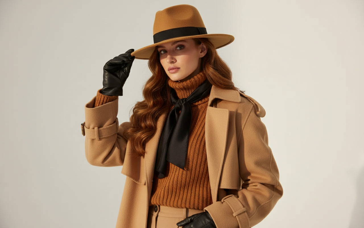 Fedora femme forêt, parfait pour look élégant et hivernal