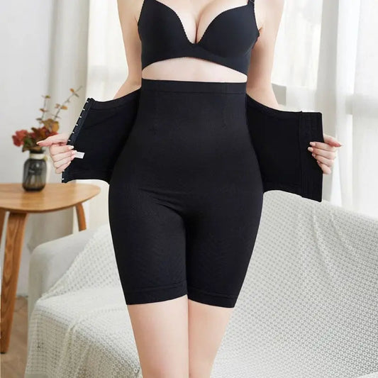 Gaine amincissante noire couvrant le ventre et les cuisses SecretBombe