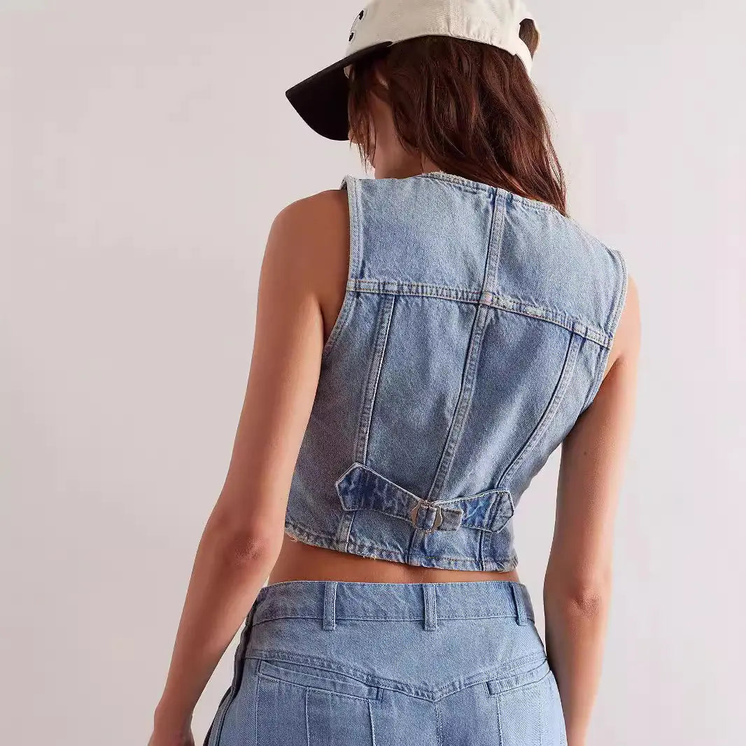 Gilet femme en jean slim SecretBombe