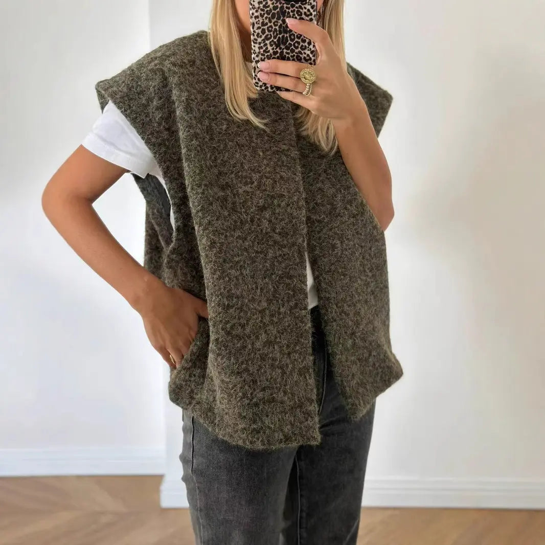 Gilet femme style européen minimaliste et moderne – secretbombe