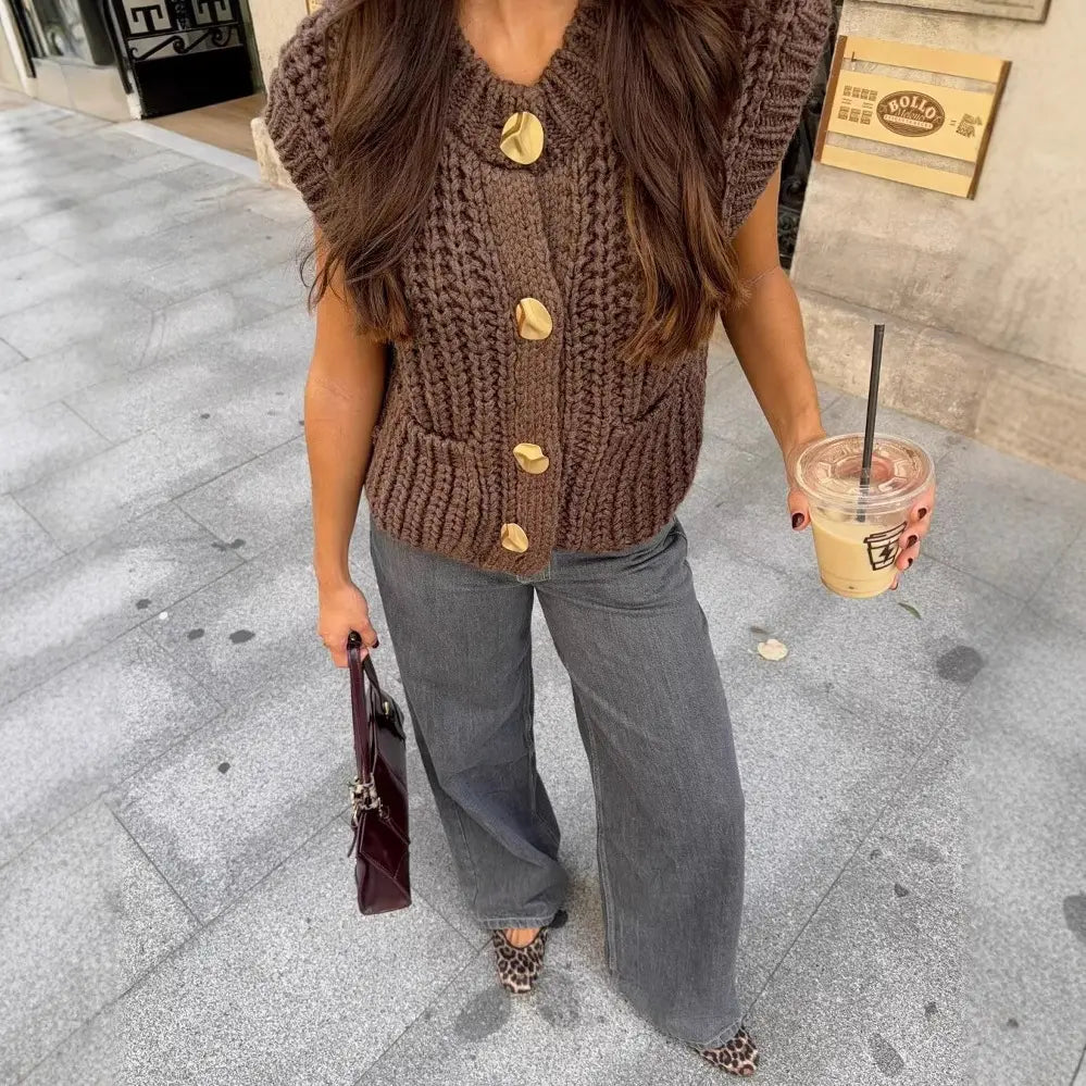 Gilet femme sans manches marron chic SecretBombe
