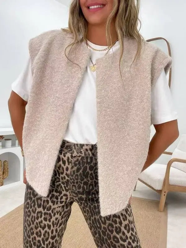 Gilet sans manches femme casual chic coupe ample – secretbombe