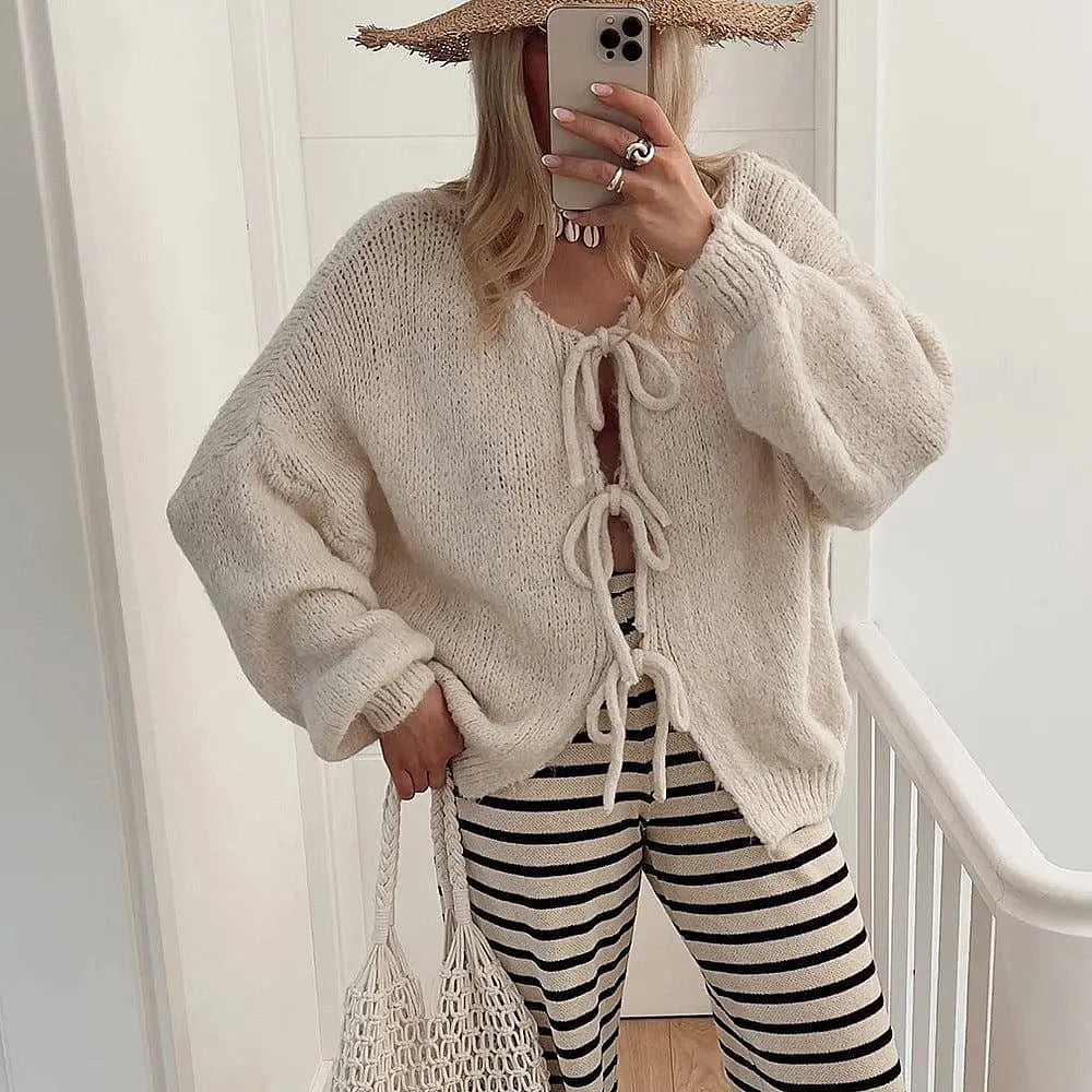 Gilet oversize  blanc pour femme, style automne décontracté