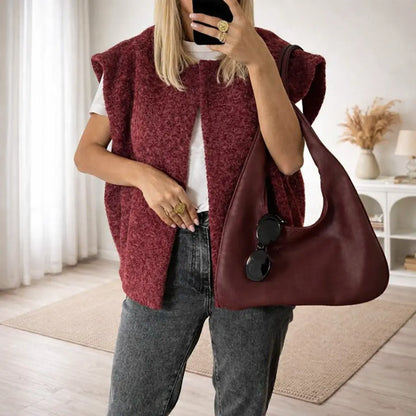 Gilet sans manches femme en coton style européen coupe loose – secretbombe