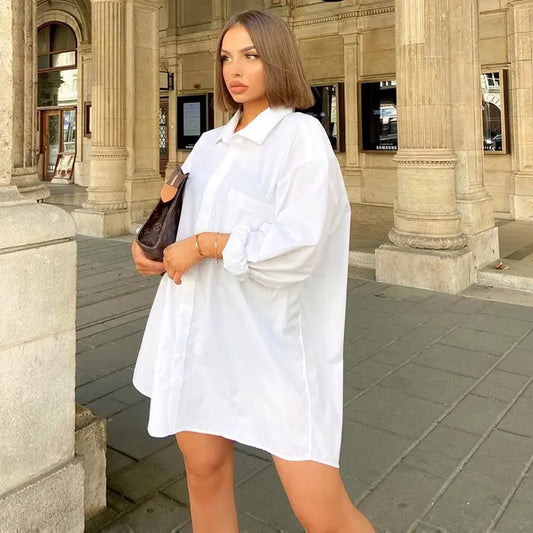 Chemise blanche femme coton manches longues – SecretBombe