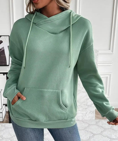 "Sweat loose fit vert d’eau en coton, idéal look casual"