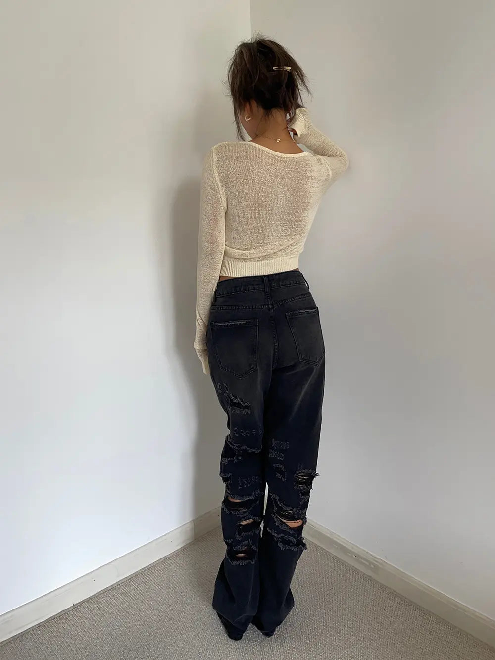 Pantalon denim large confortable SecretBombe.
