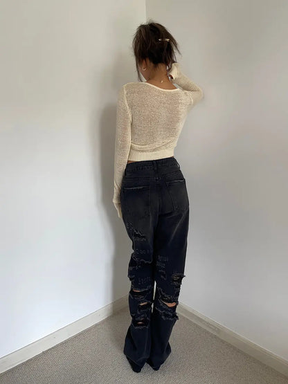 Pantalon denim large confortable SecretBombe.