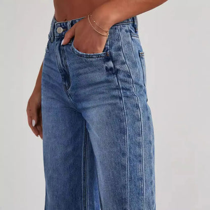 Détail de la taille basse du jean bleu femme SecretBombe