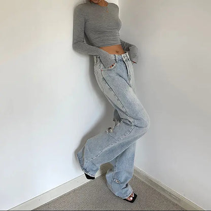 Jean oversize femme en denim SecretBombe.
