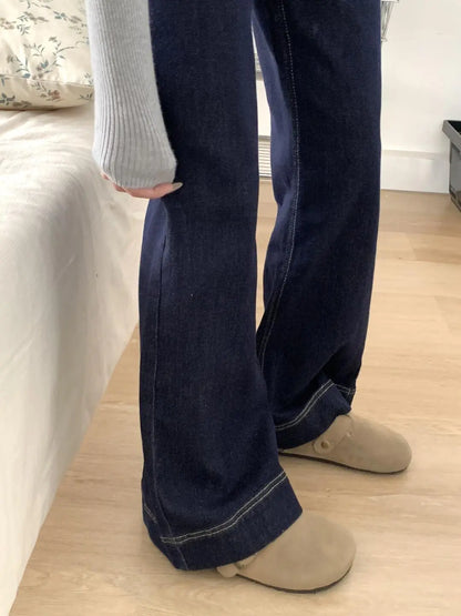 Jean femme en denim brut à coupe large SecretBombe
