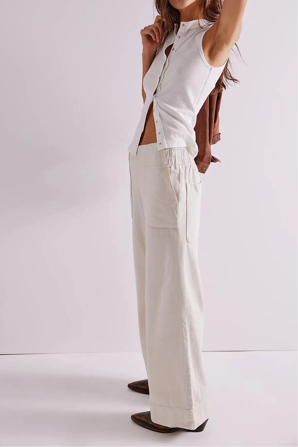 Jean ample femme blanc à coupe large SecretBombe