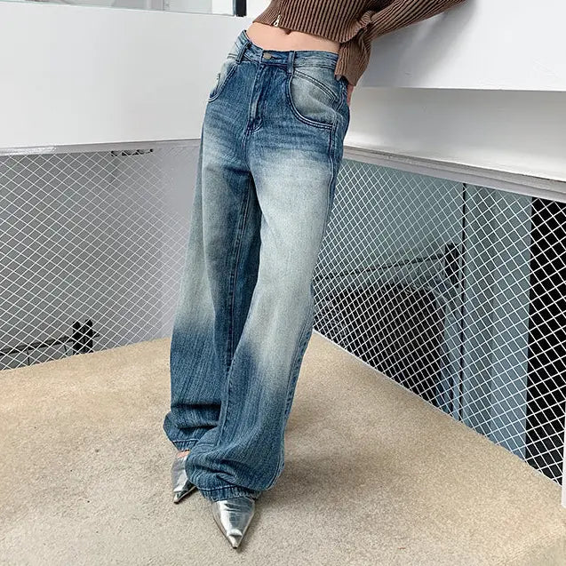 Jean bleu délavé femme au style vintage SecretBombe
