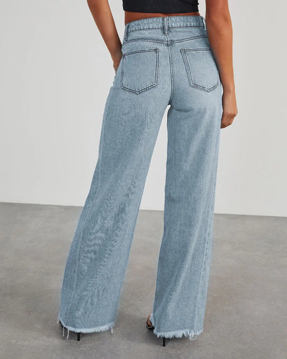 Vue dos du jean bleu femme taille basse SecretBombe