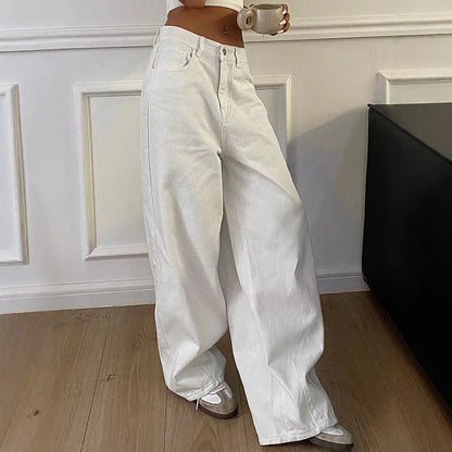 Jean large femme blanc pour un look casual chic – SecretBombe