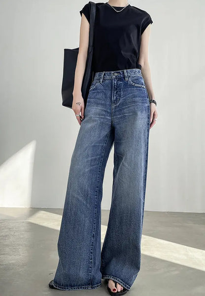 Jean large femme avec micro-élasticité pour un confort optimal – SecretBombe