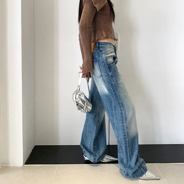 Jean large femme en denim bleu SecretBombe